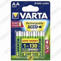 Элемент пит. аккумулятор VARTA AA R2U Mignon 2100mA NiMh 1.2v-HR6 ⟨BL-4⟩