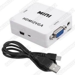 Преобразователь HDMI  to VGA  активный USB 5v, 