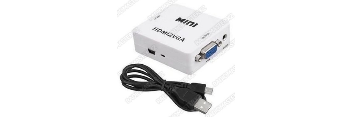 Преобразователь HDMI  to VGA  активный USB 5v, 