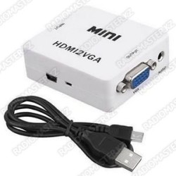 Преобразователь HDMI  to VGA  активный USB 5v,