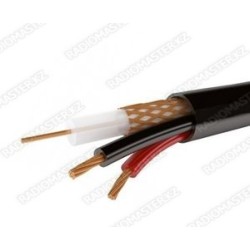 Кабель КВК SYV75-3-1+RV 0.5 x 2 черный с питанием (Китай)