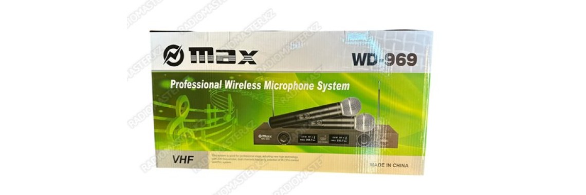 Микрофон MAX WD-969 (База + 2 микрофона)  радио