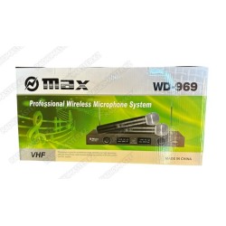 Микрофон MAX WD-969 ⟨База + 2 микрофона⟩  радио