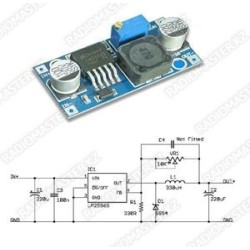 DC-DC пониж.стабилизатор пост. напряжения, м-с LM2596S (вх3.2v-45v/вых1.25v-35v/ i 3A)
