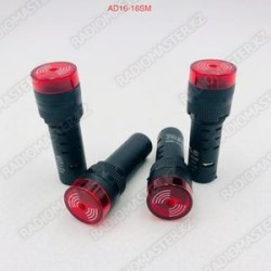 Зуммер 220v AD16-16SMсо световой сигнализацией (красный)