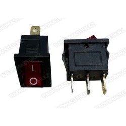Клавиша ВКЛ KCD-1 6A/250v (3pin) с подсветкой красная