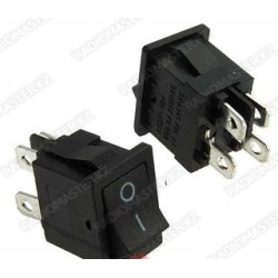 Клавиша ВКЛ KCD-1-4(104)  10A/250v (4pin) черн
