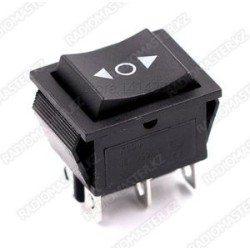Клавиша ВКЛ 3-полож KCD-4 без фиксации 16A/250v (6pin) черн