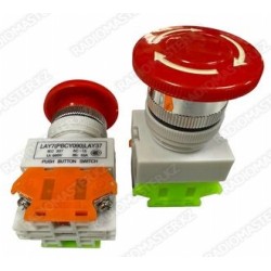 Кнопка аварийной остановки (с фиксацией) 600V / 10A LAY37(PBC)  11ZS