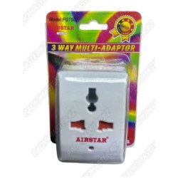 Тройник евро AIRSTAR PG7507 (16A/250V)
