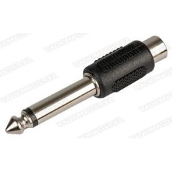 Переходник RCA (м)- Джек 6.5 (п) пластик