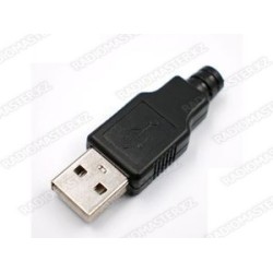 Штекер USB-A на кабель 4pin в корпусе