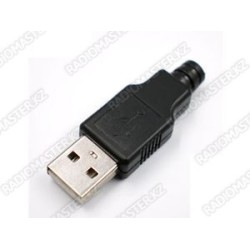 Штекер USB-A на кабель 4pin в корпусе