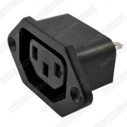 Разъем питания сетевые (м) 220v 10A SS-180 (3 pin) на корпус