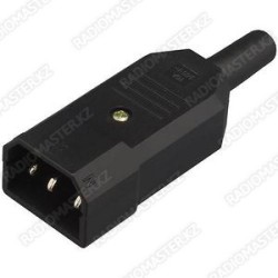 Штекер питания сетевой AC101/K2416 (3 pin) (м) 220В 10А