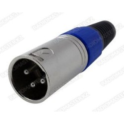 Штекер CANON XLR (синий) (м)