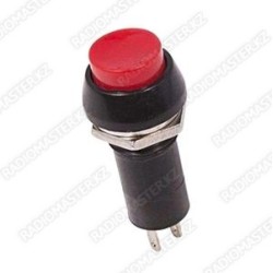 Кнопка PBS-11B, 3А/250v (красная/круглая) без фиксации, на замыкание.