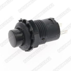 Кнопка DS-227 ⟨DS425⟩, Черная, 12mm, 1.5А 250v 2pin ⟨разомкнутый⟩ с фиксацией