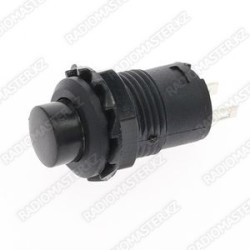 Кнопка DS-227 (DS425), Черная, 12mm, 1.5А 250v 2pin (разомкнутый) без фиксации