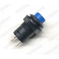 Кнопка DS-227 (DS425), Синяя, 12mm, 1.5А 250v 2pin (разомкнутый) без фиксации
