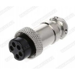 Разьем питания цилиндрический, GX16-5, 0-15A 250V, 5pin (вилка)