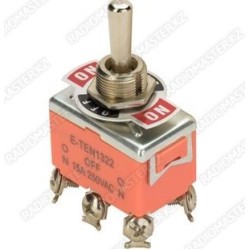 Тумблер E-TEN1322 15A/250V  6 pin (ON-OFF-ON) под закрутку