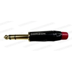 Штекер Джек 6.5mm Стерео GORIZON (Метал) Красный