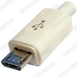 Штекер micro USB, 5 pin в корпусе БЕЛЫЙ