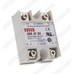 Реле FOTEK SSR-25DA однофазное твердотельное пост. тока, (IN 3-32 VDC) /  (24-380VAC) 