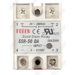 Реле FOTEK SSR-50DA однофазное твердотельное пост. тока, (IN 3-32 VDC) /  (24-380VAC) 