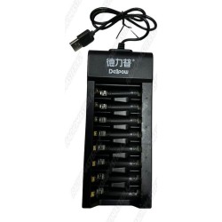 Зарядное устр.DELIPOW (DLP-801) USB / 1.2v - 350mA 8xAA, 1.2v 200/300mA 8xAAA