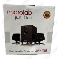 Колонки с Сабвуфером Microlab M-108 2.5wt*x2 + 6wt Черные
