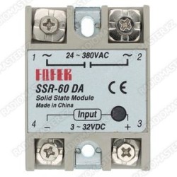 Реле FOTEK SSR-60DA однофазное твердотельное пост. тока, (IN 3-32 VDC) /  (24-380VAC) Taiwan