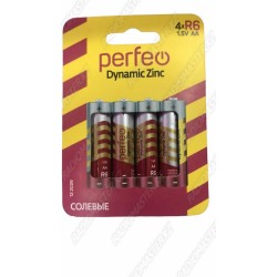 Элемент питания Perfeo Dynamic Zinc R6 / 1.5v AA (BL-4)