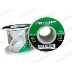 Припой (олово) TERMINATOR, D-1.0mm, с канифолью 60/40, 2% Flux, 100гр (катушка) Тайвань ORIGINAL