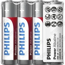 Элемент питания PHILIPS ААA LR03 1.5v Power Alkaline BL-20