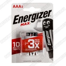 Элемент питания Energizer Max  AAA-LR03 1.5v Alkaline BL-4