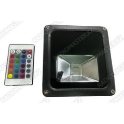 Прожектор LED RGB, 10W, COB LED, с пультом, IP66, 220 В