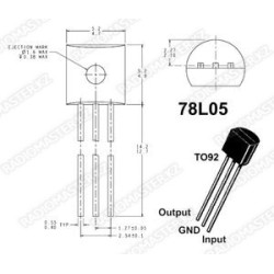 Стабилизатор напряжения 78LO5 ,+5V, 0.5А [SOT89] 