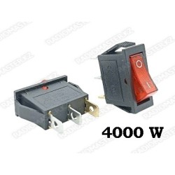 Клавиша ВКЛ KCD3 16A/250v 4000W  (3pin) с подсветкой красная