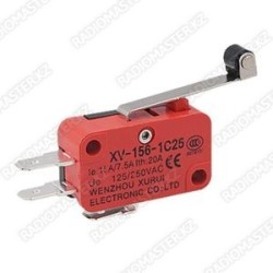 Микрик/концевик корот. шток с колесом V-155-1C25 (15A/250V) 16A/250V (MICRO SWITCH)