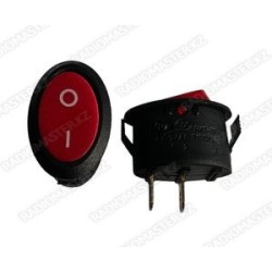 Клавиша ВКЛ KCD-1 5A/250v (2 pin) ОВАЛЬНАЯ красная