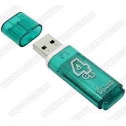 USB 2,0 накопитель 4Gb Smartbuy Glossy ⟨зеленый⟩