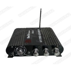 Усилитель звука/радио FM-103  12-18v / input 2хRCA (мет корпус с антеной)