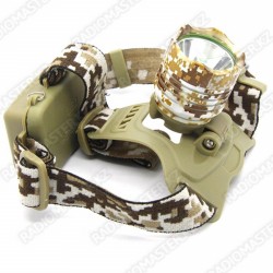 Фонарик налобный Камуфляж SD-777-168  (2x18650) TYPE-C  в компл. 2шт. аккум