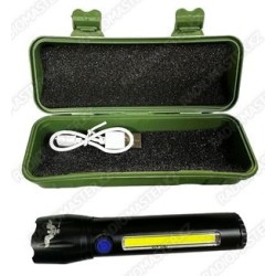 Фонарик метал LED X-BALOG BL-C62  (заряка Micro USB)