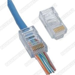 Штекер RJ45 RIPO  ⟨8P8C⟩ Cat.5E  класс-D, 125МГц, ПРОХОДНОЙ