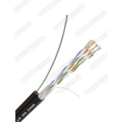 Кабель UTP кат.5е ⟨2*4⟩ PVC  NETLINK ⟨С ТРОСОМ⟩ 4 пары. 24 AWG, CU МЕДЬ, внеш. прокладки, 1 метр