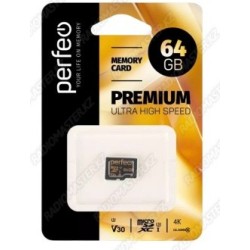 Флеш карта 64Gb Micro SDXC Perfeo Premium (UHS-1) без адаптера