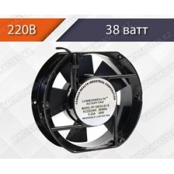 Кулер 220v (17*15*5) Rotaryfan model FP-108EX-S1-S metall 0.22A  38W (круглый)